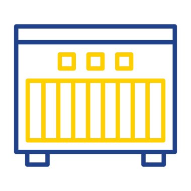 Radyatör. Web simgesi basit illüstrasyon