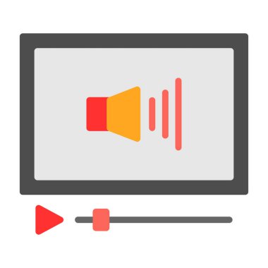 Ses Web simgesi, vektör çizim. 