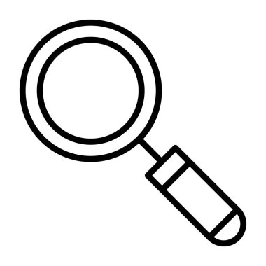 Büyütme cam simgesi vektör illüstrasyonu 