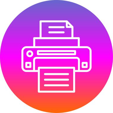  yazıcı web simgesi basit illüstrasyon