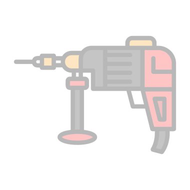 Sondaj makinesi ikon vektör çizimi