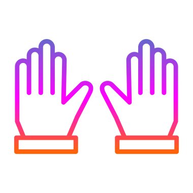 Eldivenler düz simge, vektör çizimi  