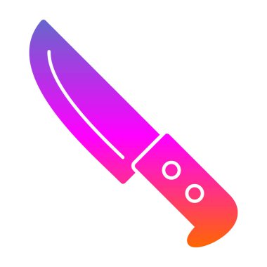 Bıçak düz simgesi, vektör illüstrasyonu 