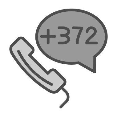 country code of the Estonia (+372)  vector icon