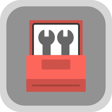 araç kutusu simgesi, vektör illüstrasyonu basit tasarım