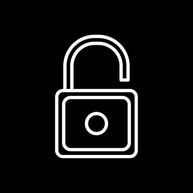 Web simgesinin kilidini aç basit vektör illüstrasyonu 