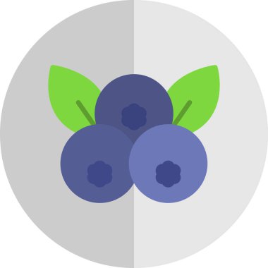 Yabanmersini yassı ikonu. vektör illüstrasyonu 