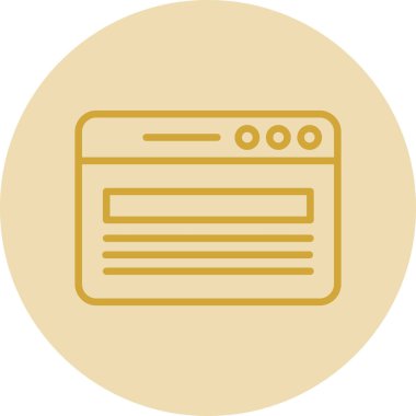 Web sayfası simgesi, vektör illüstrasyonu 