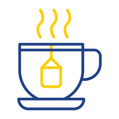 Fincan çay poşeti simge vektör çizim ile