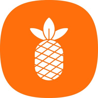Ananas. Web simgesi basit illüstrasyon 