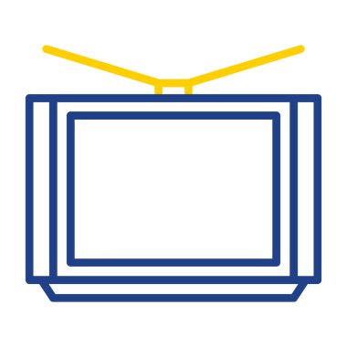 TV simgesi vektör illüstrasyonu 