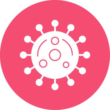 Virüs simgesi, vektör illüstrasyonu, düz tasarım