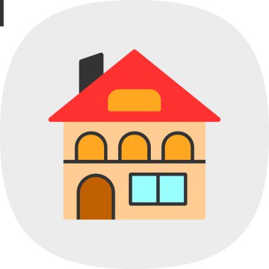 Bina. Web simgesi basit illüstrasyon 