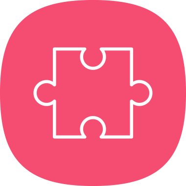 parça bulmaca izole vektör simgesi 