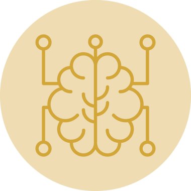 beyin modern vektör simgesi