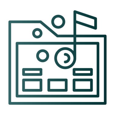 Müzik klasörü. Web simgesi basit illüstrasyon