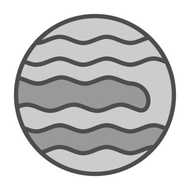 gezegen simgesi, vektör illüstrasyonu basit tasarım