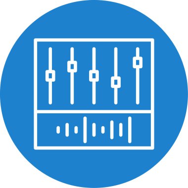 Basit Ekolayzır simgesi, vektör illüstrasyonu