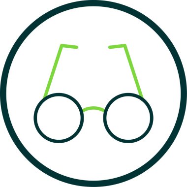 gözlük simgesi, vektör illüstrasyonu 