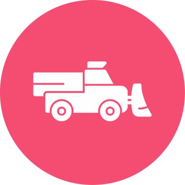 Kar temizleme kamyonu vektör düz simgesi