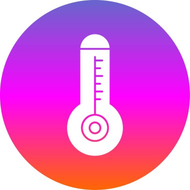 sıcaklık simgesi. Termometre vektör simgesinin basit çizimi