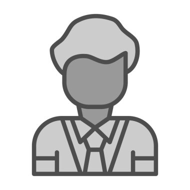 adam düz simge vektör çizim 