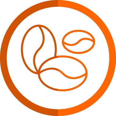 Kahve çekirdeği simgesinin vektör çizimi                        