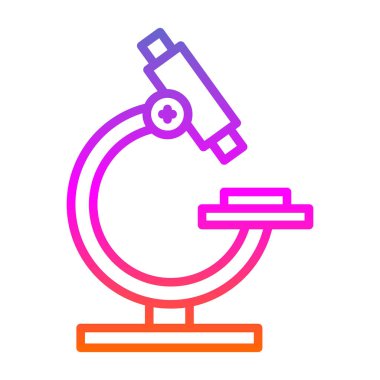 Mikroskop. Web simgesi basit illüstrasyon