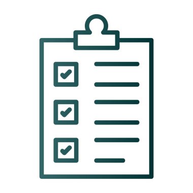 Kontrol listesi simgesi vektör illüstrasyonu