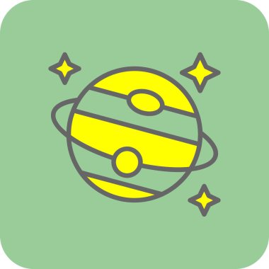 Gezegen için gezegen vektör simgesi modern basit vektör çizimi