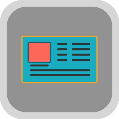 Kimlik kartı web simgesi, vektör illüstrasyonu 