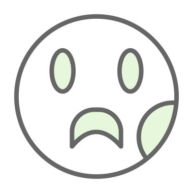 sad face emoticon icon, simple vector illustration 