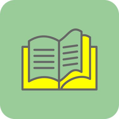 Kitap simgesinin vektör illüstrasyonu 