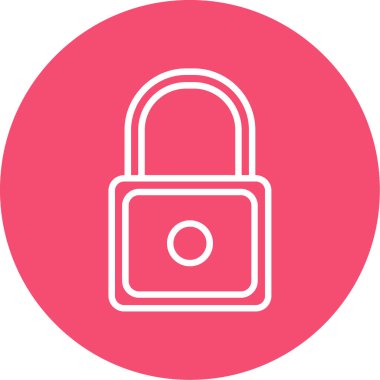 Asma kilit simgesi. web tasarımı için güvenlik kilidi simgesinin karikatür çizimi