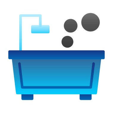 küvet web simgesi basit illüstrasyon 