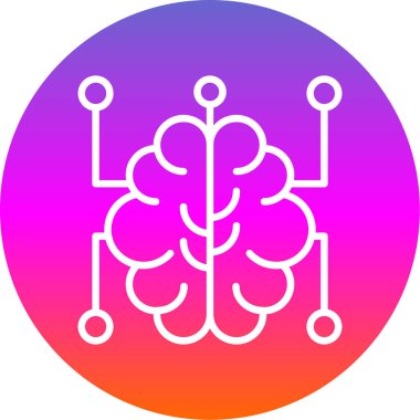 vektör beyin simgesi, illüstrasyon