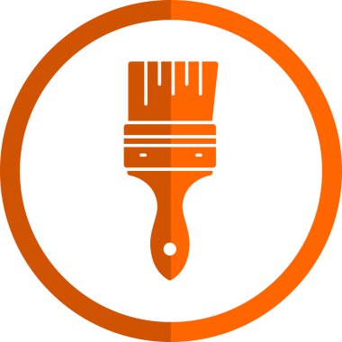 Boya fırçası simgesinin vektör illüstrasyonu