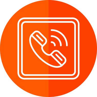 - Telefon. Web simgesi basit illüstrasyon 