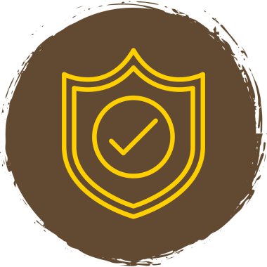 Kalkan. Web simgesi basit illüstrasyon 