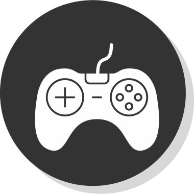 oyun konsolu simgesi, vektör illüstrasyonu, Dijital oyun sembolü 