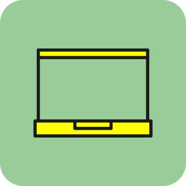 dizüstü bilgisayar simgesi, vektör illüstrasyonu basit tasarım