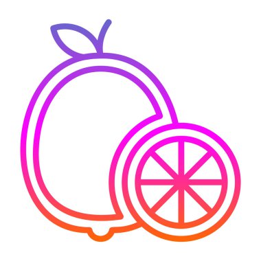 limon meyve vektörü basit simge