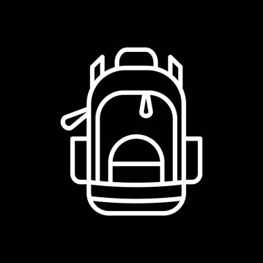 sırt çantası simgesi, vektör illüstrasyonu basit tasarım