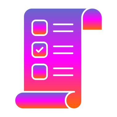 Kontrol listesi. Web simgesi basit illüstrasyon