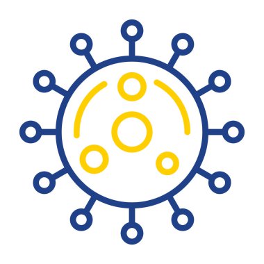 Virüs simgesi, vektör illüstrasyonu, düz tasarım