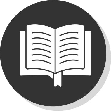 Kitap vektör simgesi, resimleme okunuyor