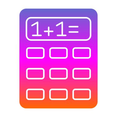 Hesap Makinesi Vektör Simgesi Tasarım İllüstrasyonu