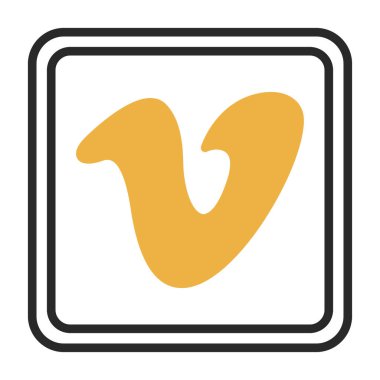 vimeo square logosu, web illüstrasyon simgesi