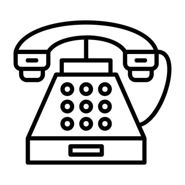 Telefon web simgesi basit illüstrasyon 