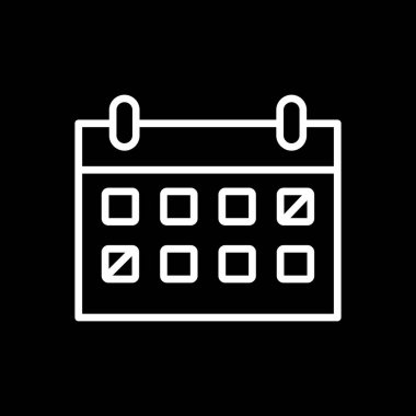 Takvim simgesi vektör illüstrasyonu